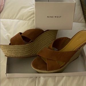 Nine West suede wedges.
